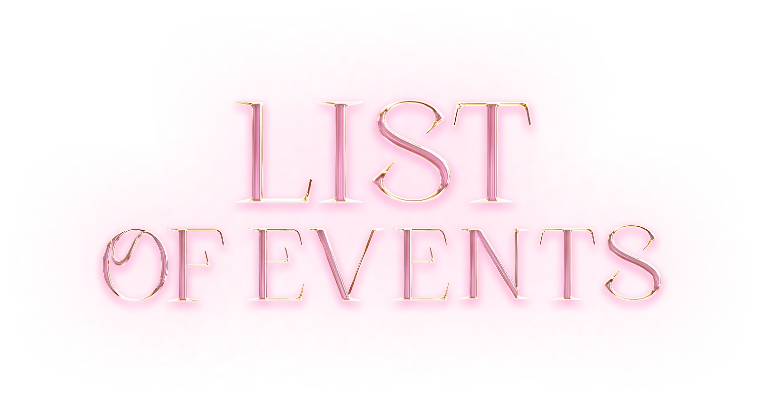 List of events